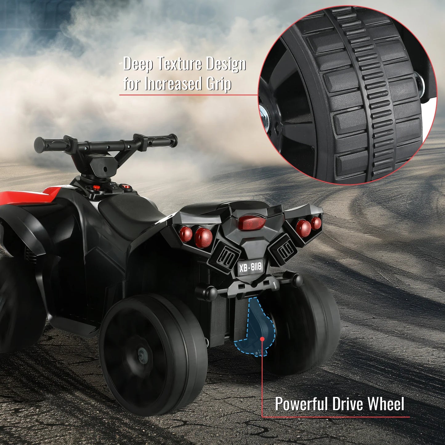 Electric Car, ATV Ride-On Toy, for Kids 1-6 Years Old