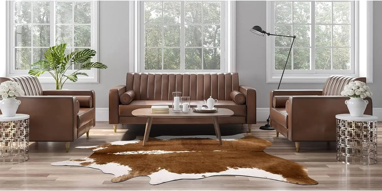 Faux Fur Animal Cow Hide Carpet, Sturdy and Large Size Cow Print Rugs, Suitable for Bedroom Living Room Western Decor, & More
