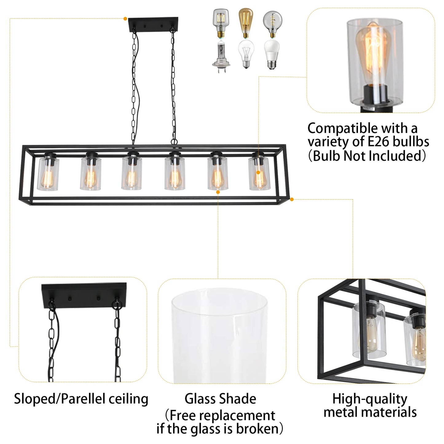 6 Light Cage Chandeliers