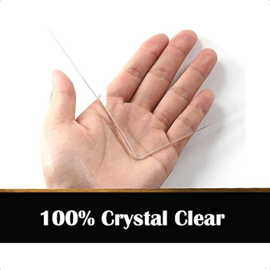 Multi Size,, Rectangle Shape, Clear PVC Table top Runner