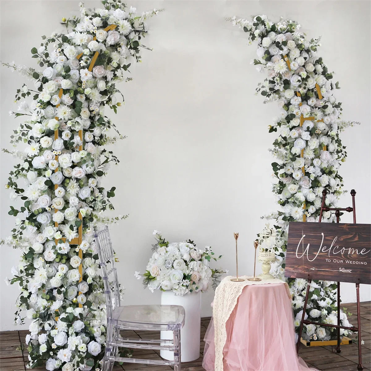 2pcs Curved Event Arch with Balloon Backdrop