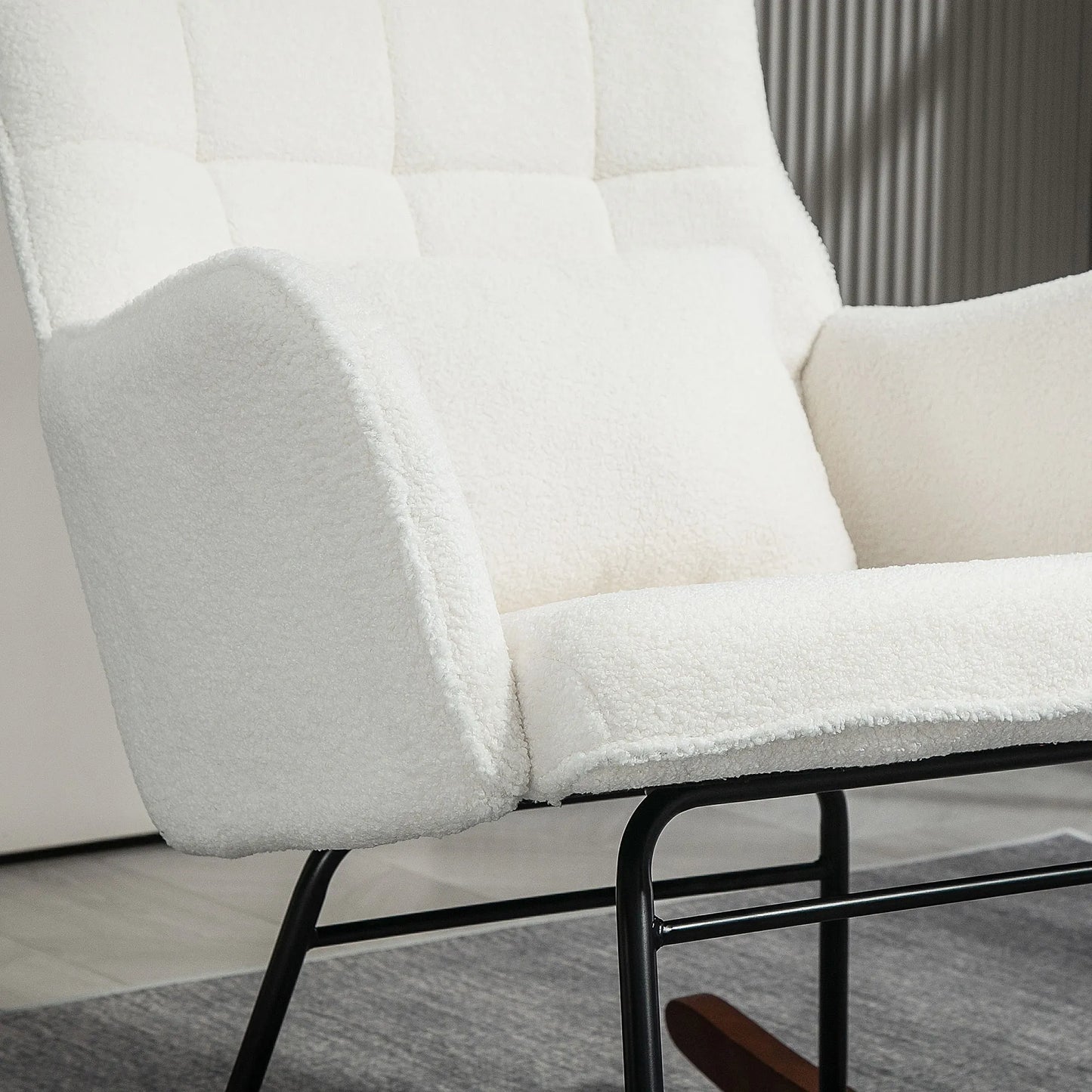 Homcom Boucle Rocking Chair