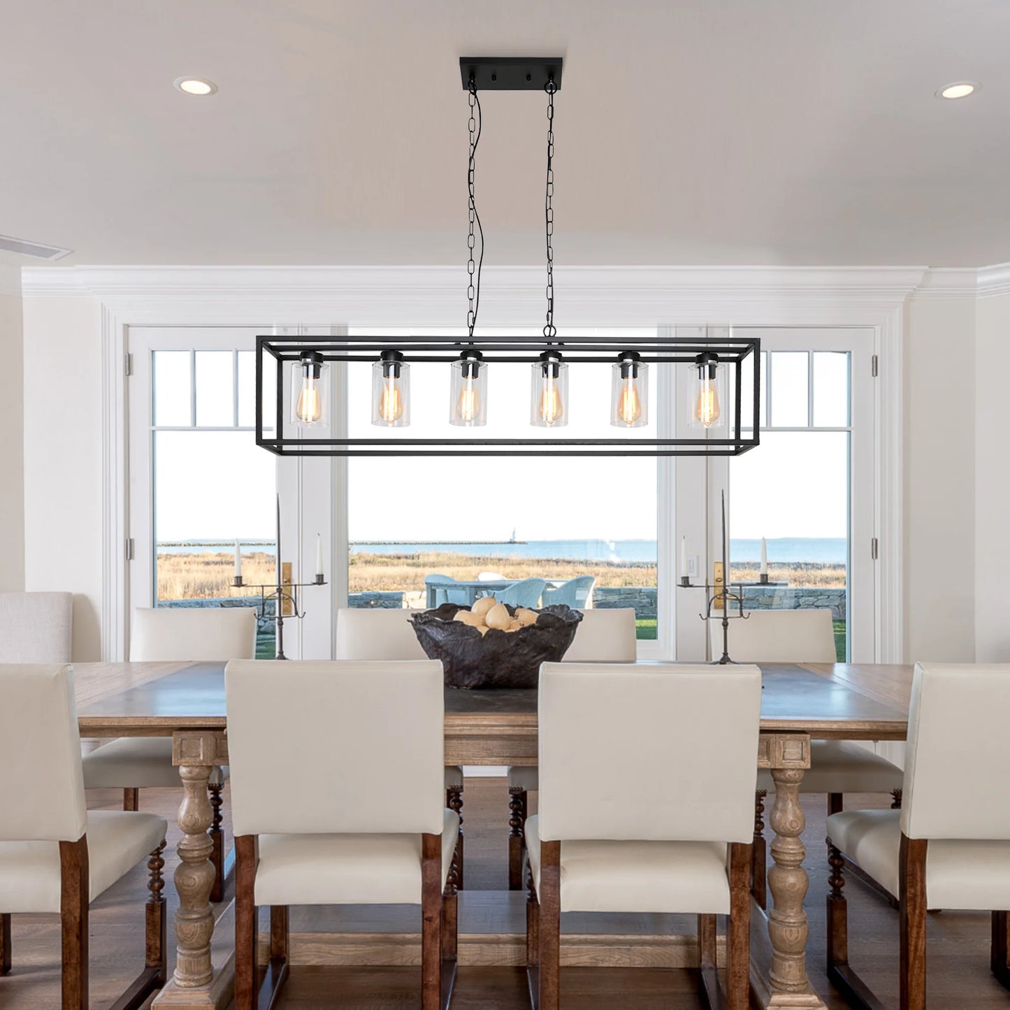 6 Light Cage Chandeliers