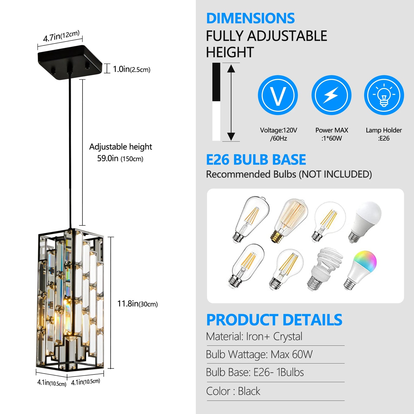 Modern Luxury Crystal Pendant Light