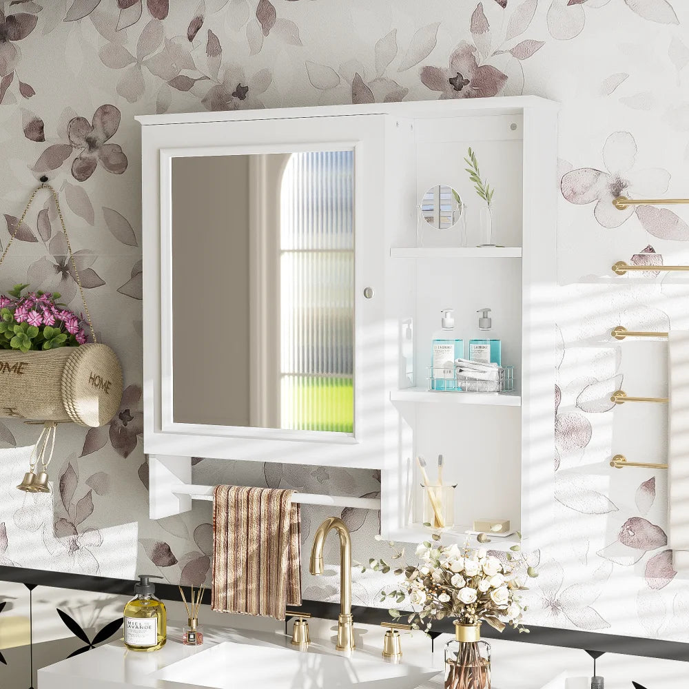 Modern Elegant Bathroom 30 Inch Vanity With Sink, Storage Cabinets, Drawers, and Adjustable Shelves