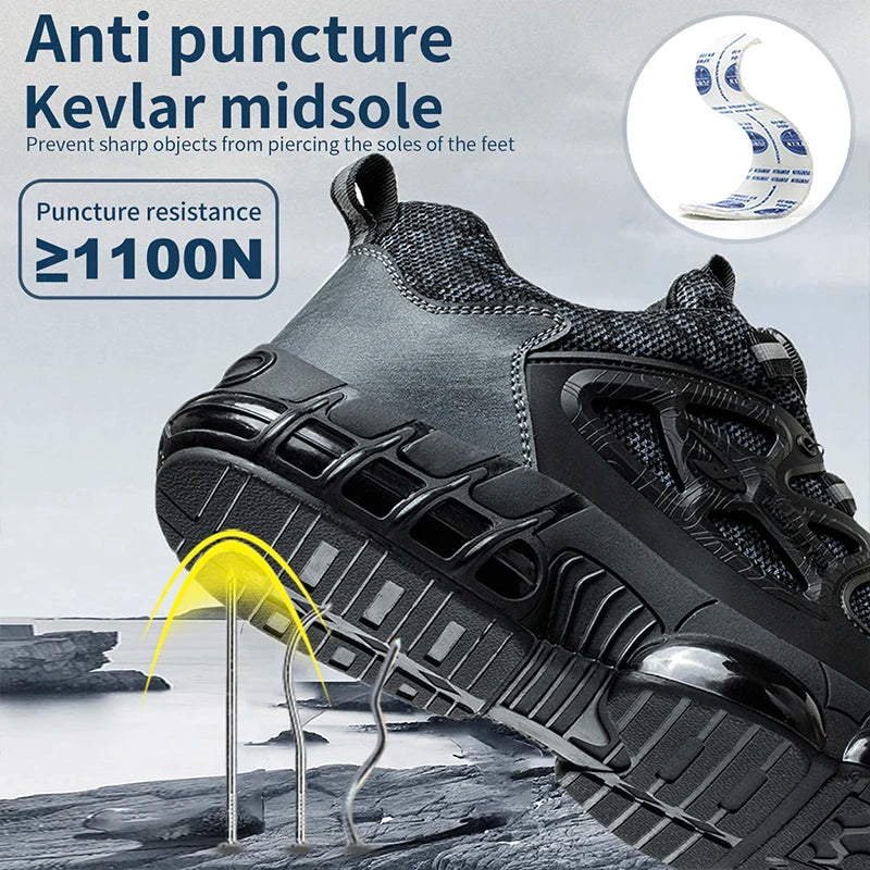 Slack-stab-proof work shoes
