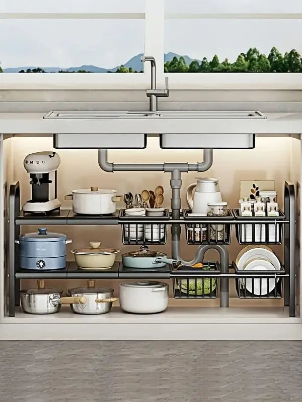 1pc 2-Tier Under Sink Organizers