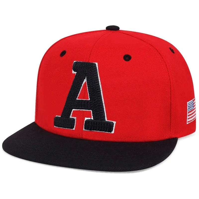 1piece Unisex Letter A Embroidered USA Flag Patch Hip-hop Hats
