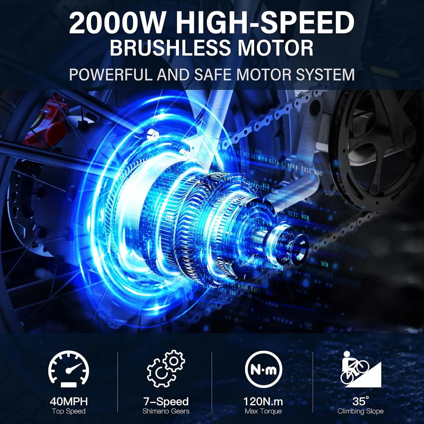 Coswheel Electric Bike For Adult
CT20S 2000W/1500W Mountain bike Electric Motorcycle 60V 27.5Ah