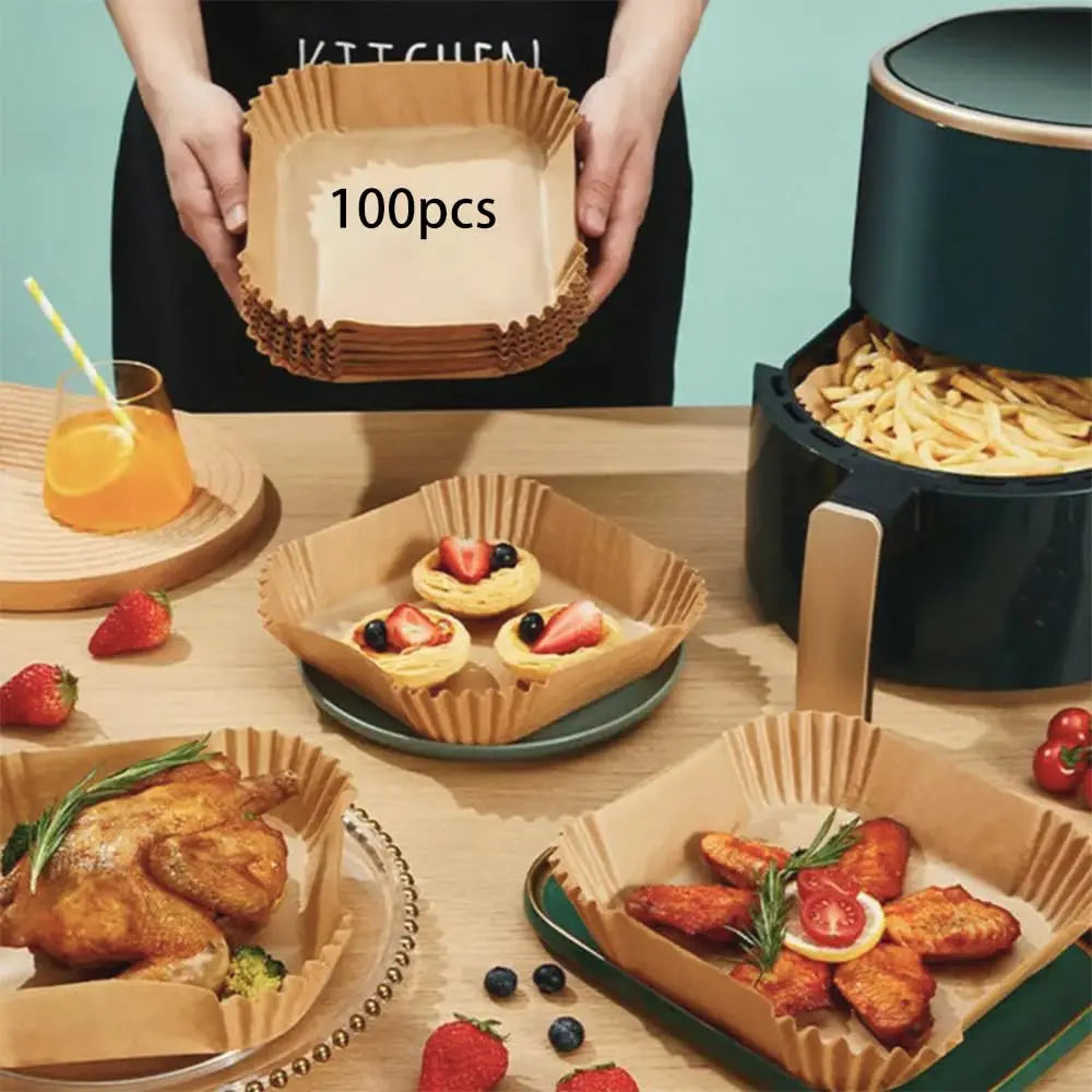 50/100PCS Disposable Air Fryer Paper Liners