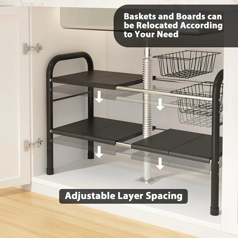 1pc 2-Tier Under Sink Organizers