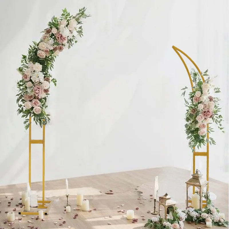 2pcs Curved Event Arch with Balloon Backdrop
