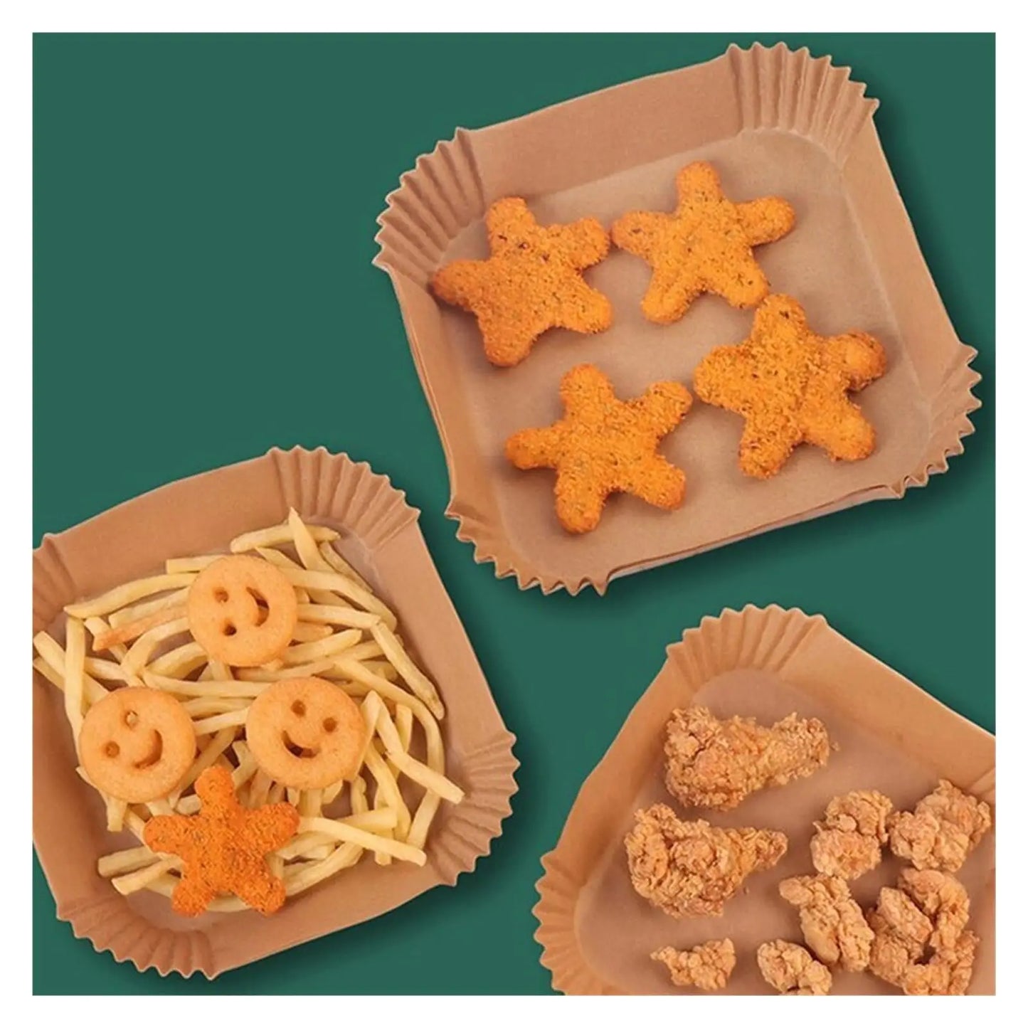 50/100PCS Disposable Air Fryer Paper Liners