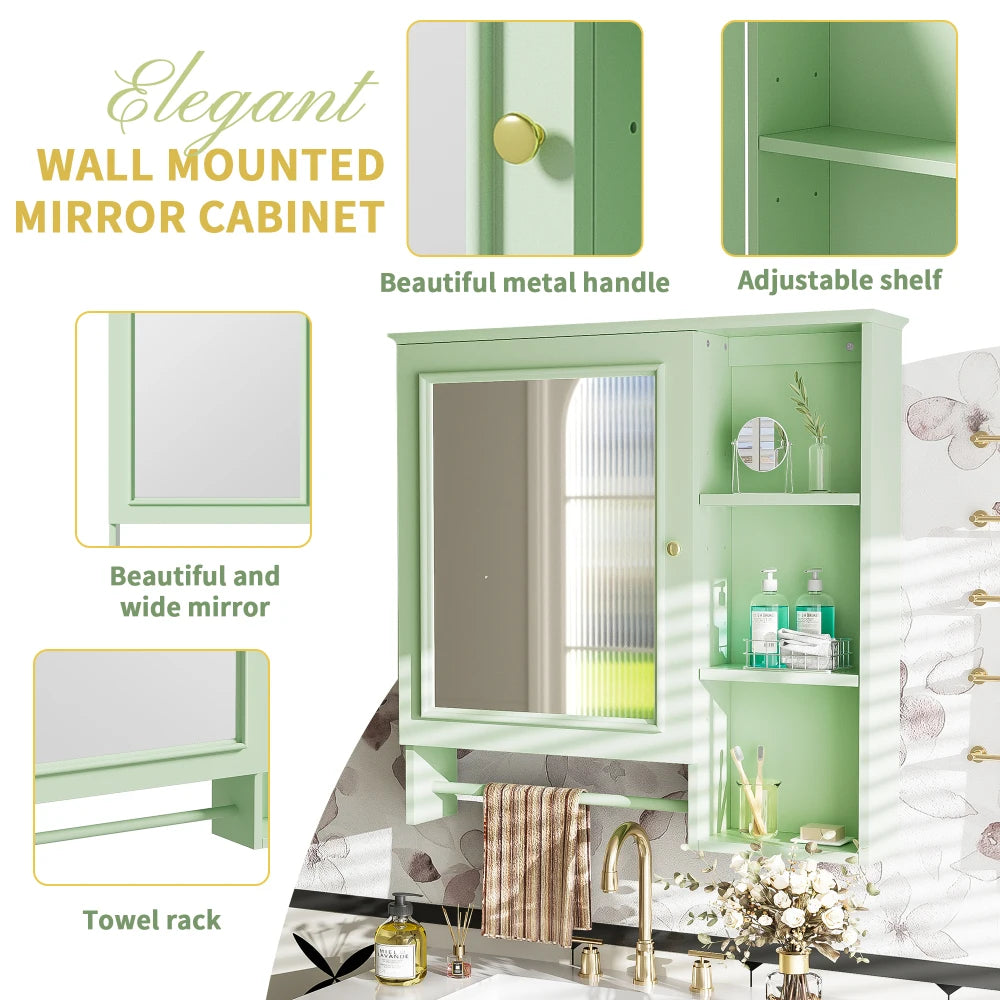 Modern Elegant Bathroom 30 Inch Vanity With Sink, Storage Cabinets, Drawers, and Adjustable Shelves