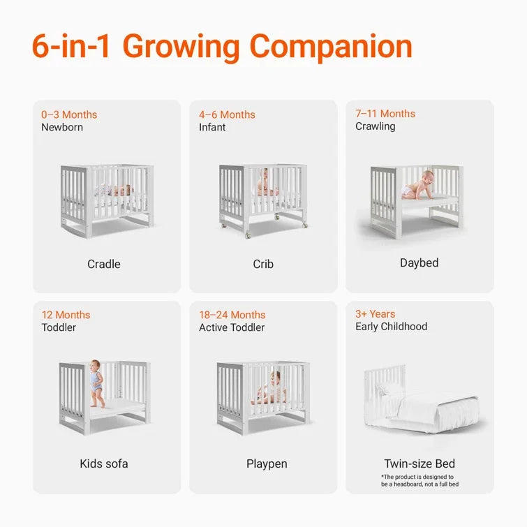 6-in-1 Baby Crib