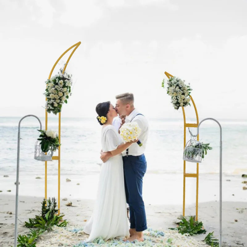 2pcs Curved Event Arch with Balloon Backdrop