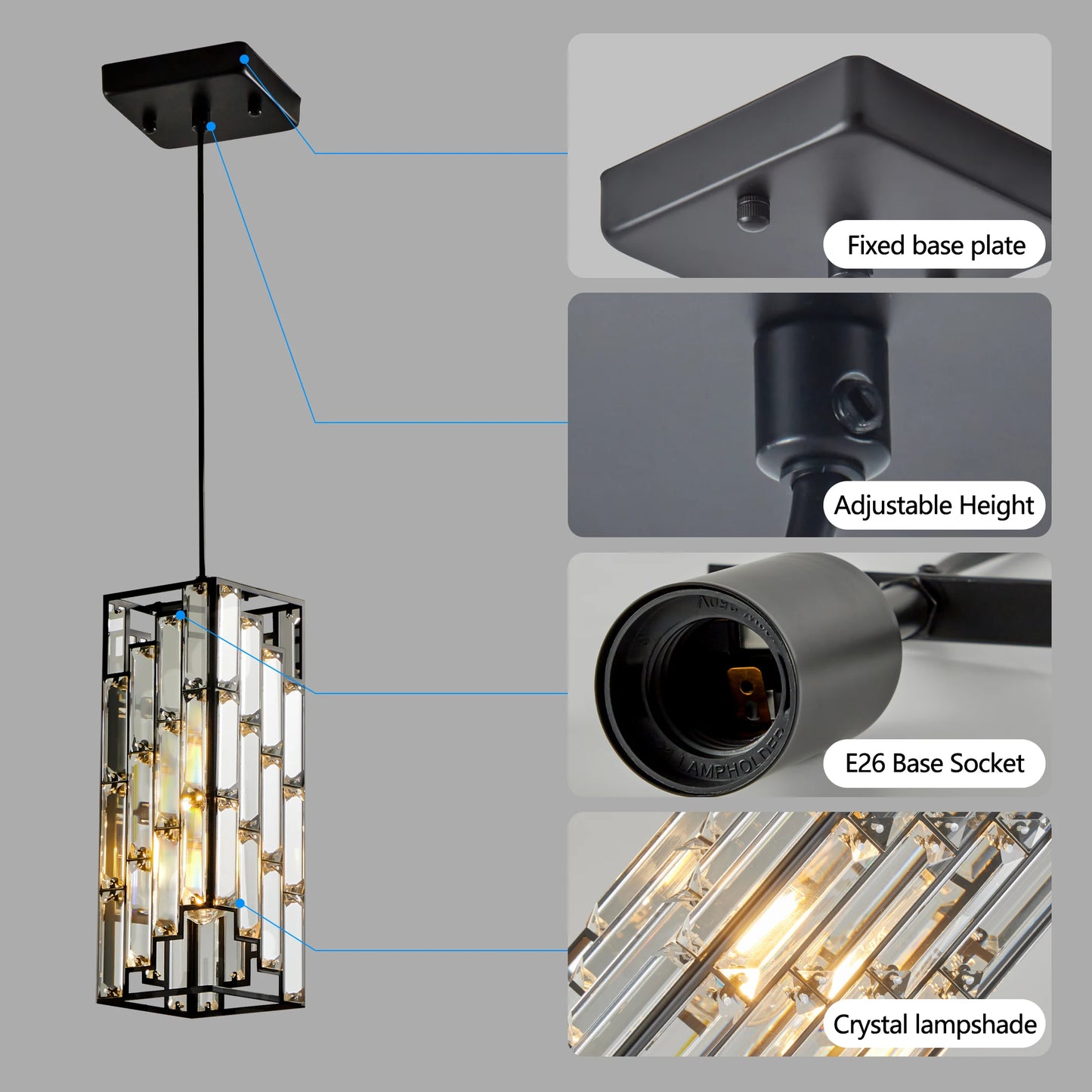 Modern Luxury Crystal Pendant Light