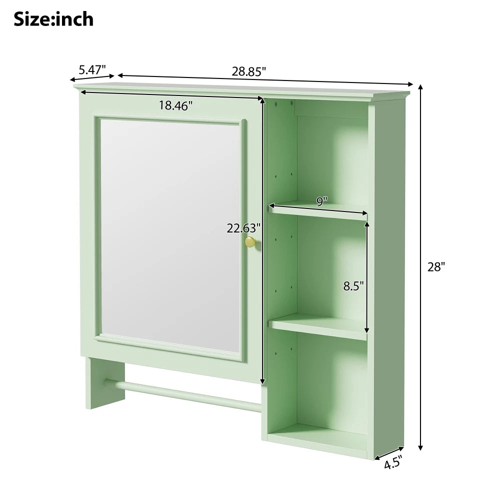 Modern Elegant Bathroom 30 Inch Vanity With Sink, Storage Cabinets, Drawers, and Adjustable Shelves