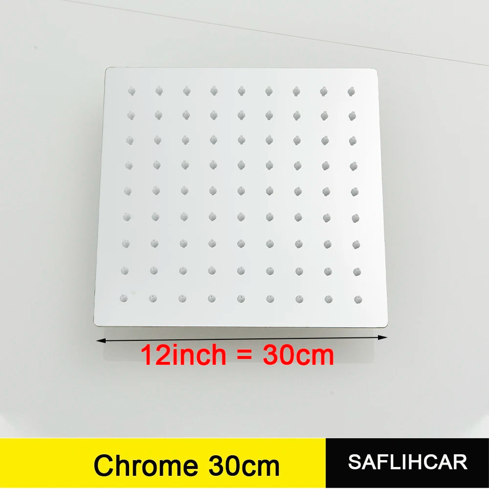 Bathroom Shower Head Chrome Ultrathin Rainfall Bath Head Wall Mounted Stainless Steel
Bathroom Shower Accessories
