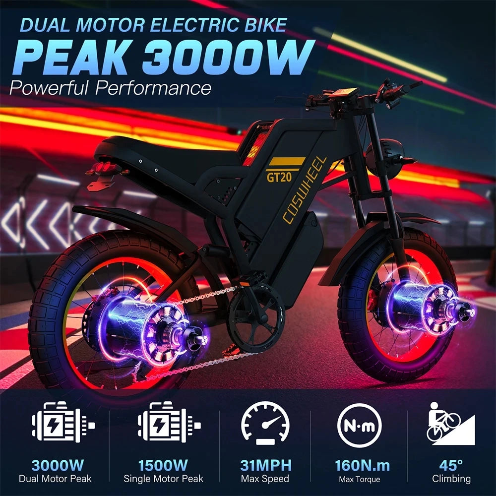 Mountain Bikes Off Road Fat Tires Motorcycle Ebike