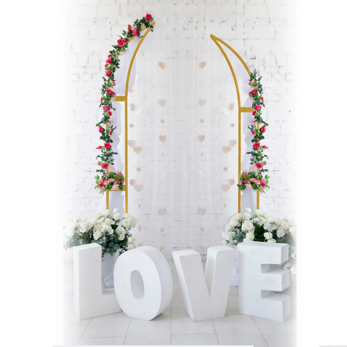 2pcs Curved Event Arch with Balloon Backdrop