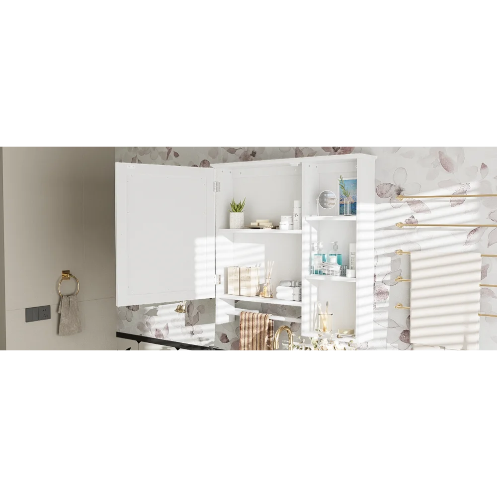 Modern Elegant Bathroom 30 Inch Vanity With Sink, Storage Cabinets, Drawers, and Adjustable Shelves