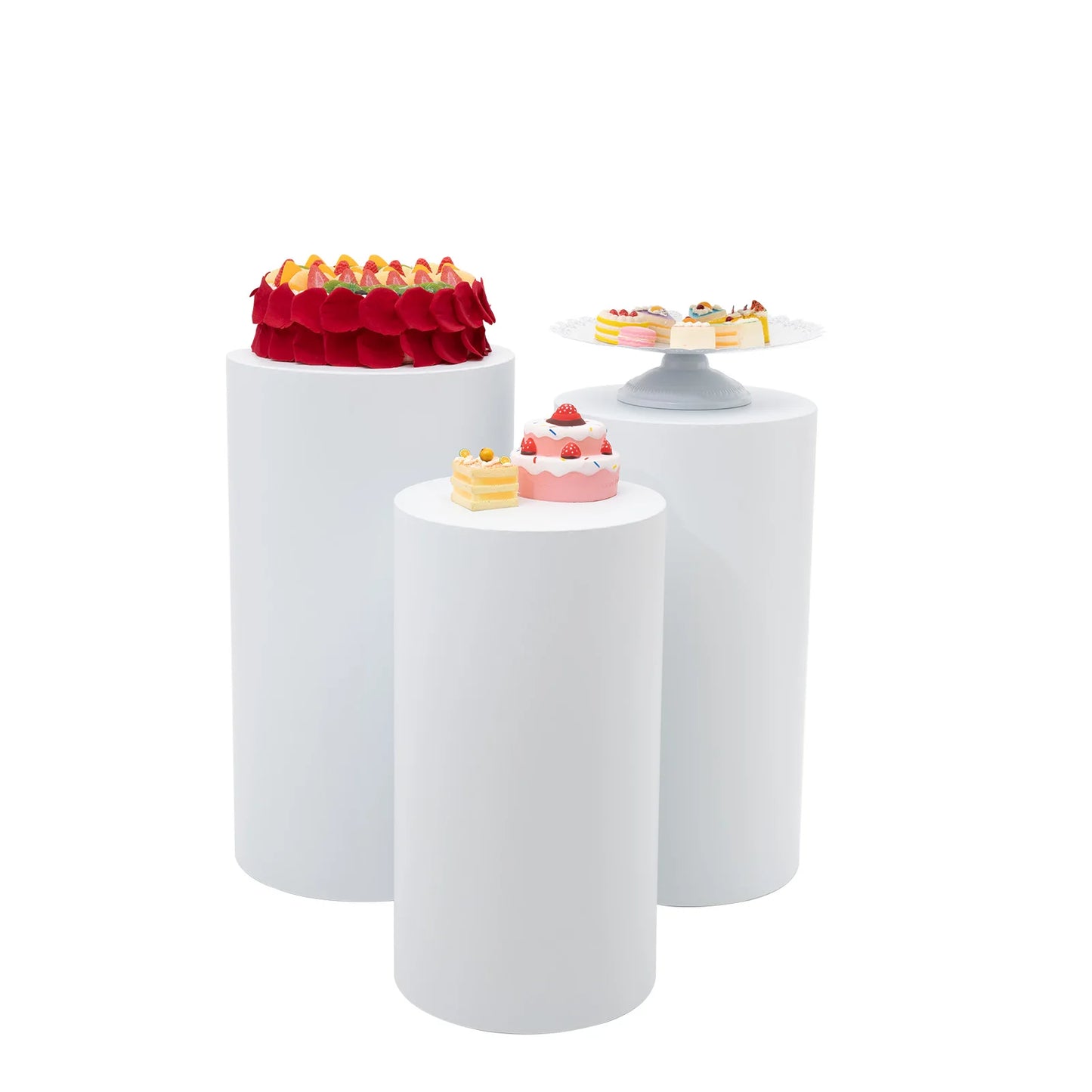 Set of 3 Beautiful White Flower Vases For Special Occasions
S
for Centerpieces and Displays - Column Shape, Durable Stands for Weddings and Celebrations