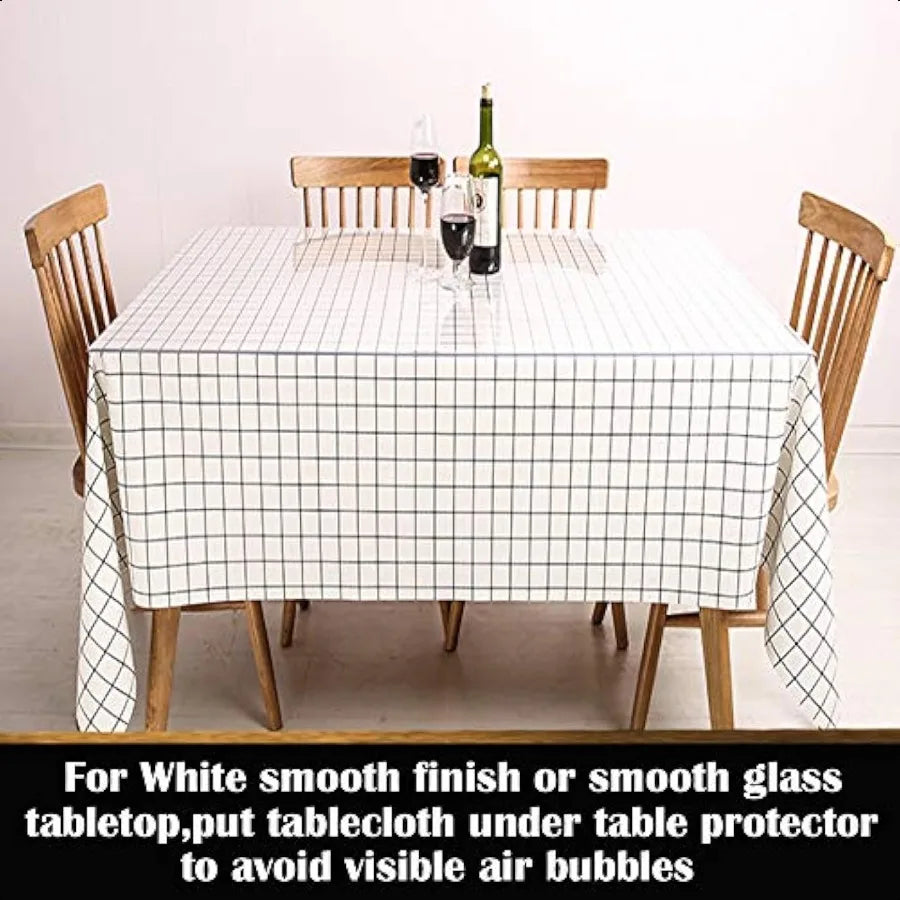 Multi Size,, Rectangle Shape, Clear PVC Table top Runner