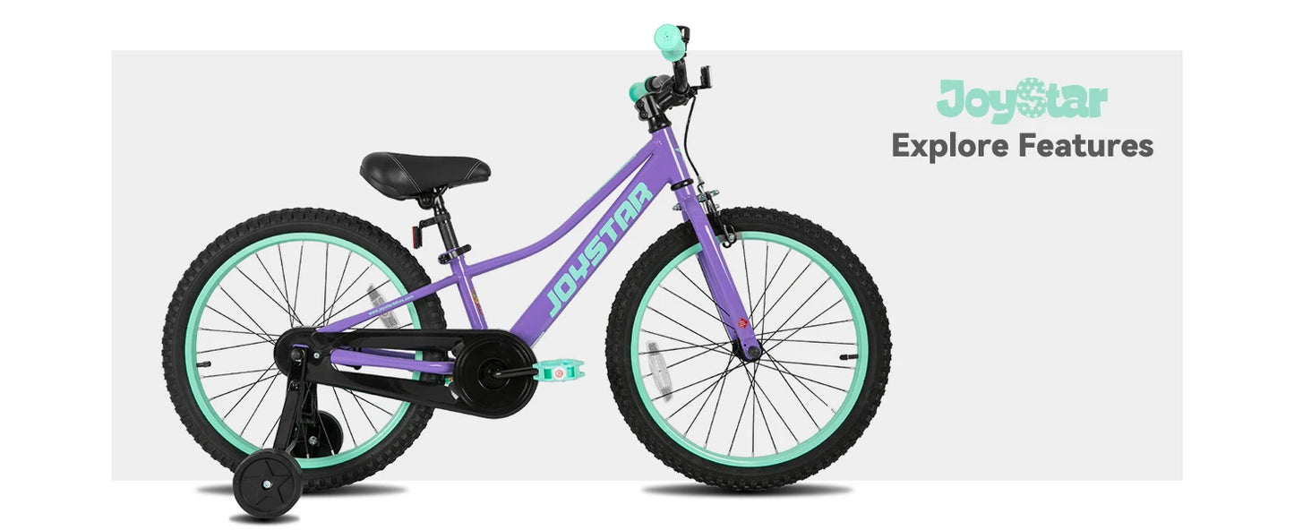 Bike For Girls & Boys Ages 6-10
andbrake,Purple