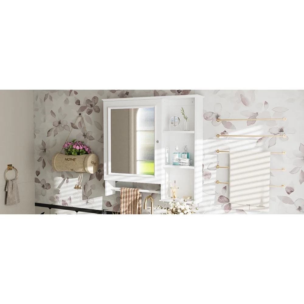 Modern Elegant Bathroom 30 Inch Vanity With Sink, Storage Cabinets, Drawers, and Adjustable Shelves
