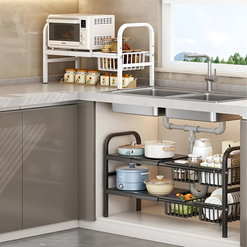 1pc 2-Tier Under Sink Organizers