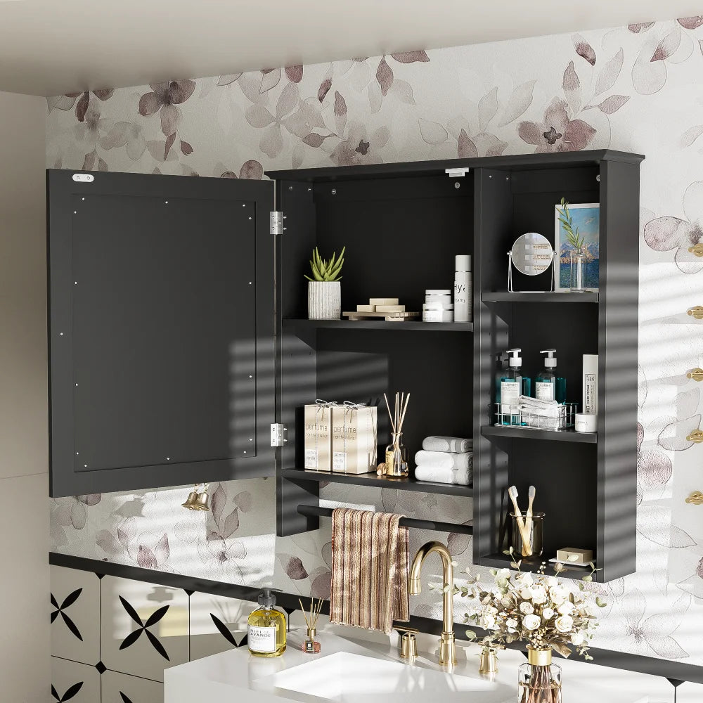 Modern Elegant Bathroom 30 Inch Vanity With Sink, Storage Cabinets, Drawers, and Adjustable Shelves