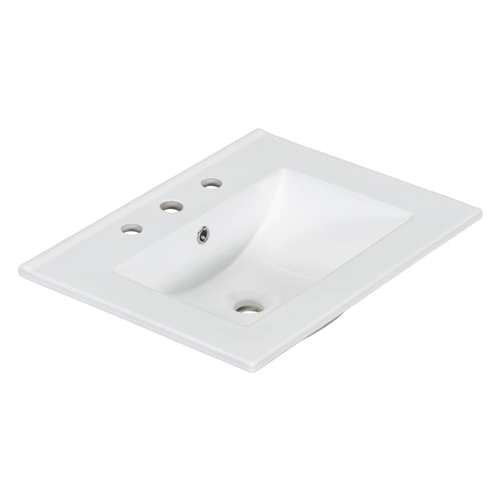 Modern Elegant Bathroom 30 Inch Vanity With Sink, Storage Cabinets, Drawers, and Adjustable Shelves