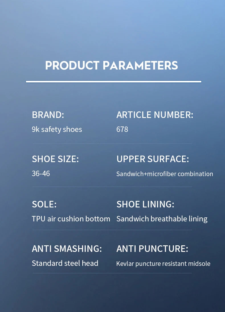 Slack-stab-proof work shoes
