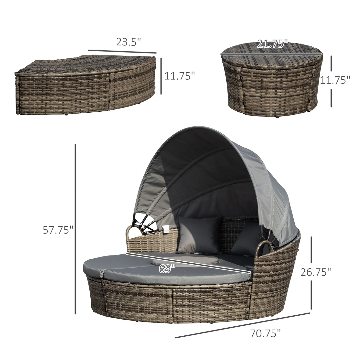 Outdoor Convertible Daybed