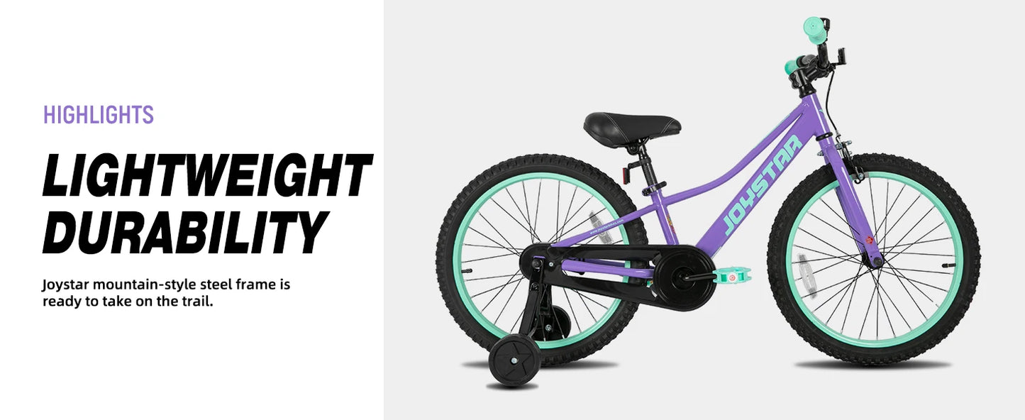 Bike For Girls & Boys Ages 6-10
andbrake,Purple