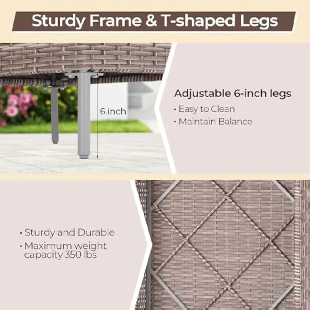 3 Piece Outdoor Patio Furniture Set,