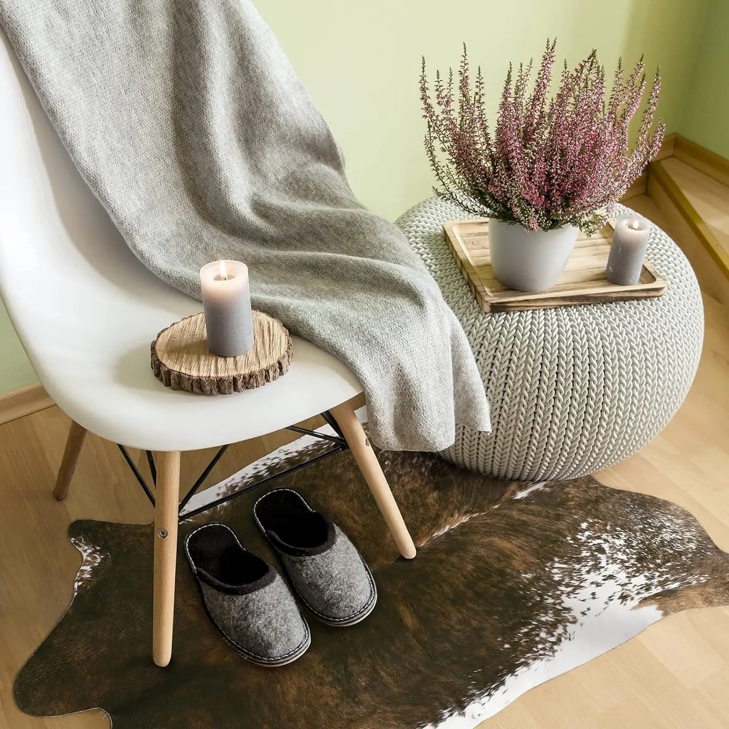 Faux Fur Animal Cow Hide Carpet, Sturdy and Large Size Cow Print Rugs, Suitable for Bedroom Living Room Western Decor, & More