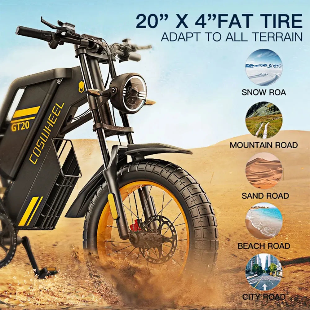 Mountain Bikes Off Road Fat Tires Motorcycle Ebike