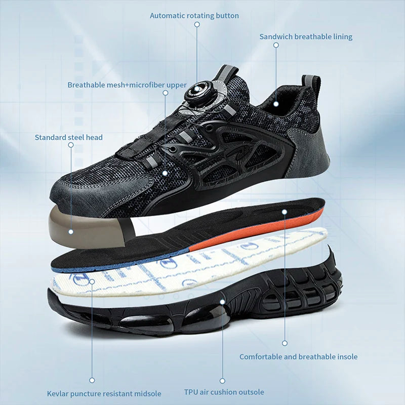 Slack-stab-proof work shoes