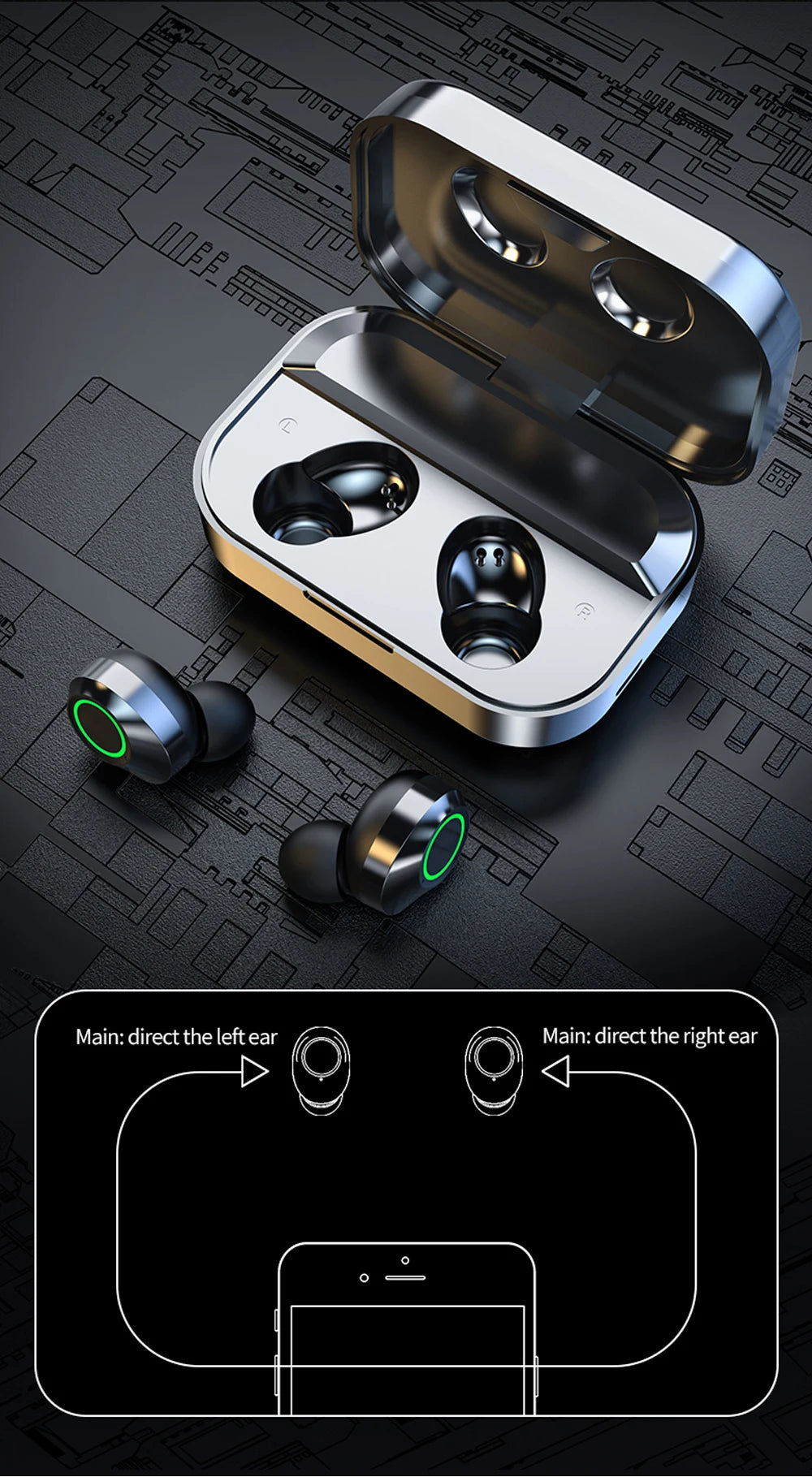 Wireless Bluetooth Earphones & Sport Stereo Headphones