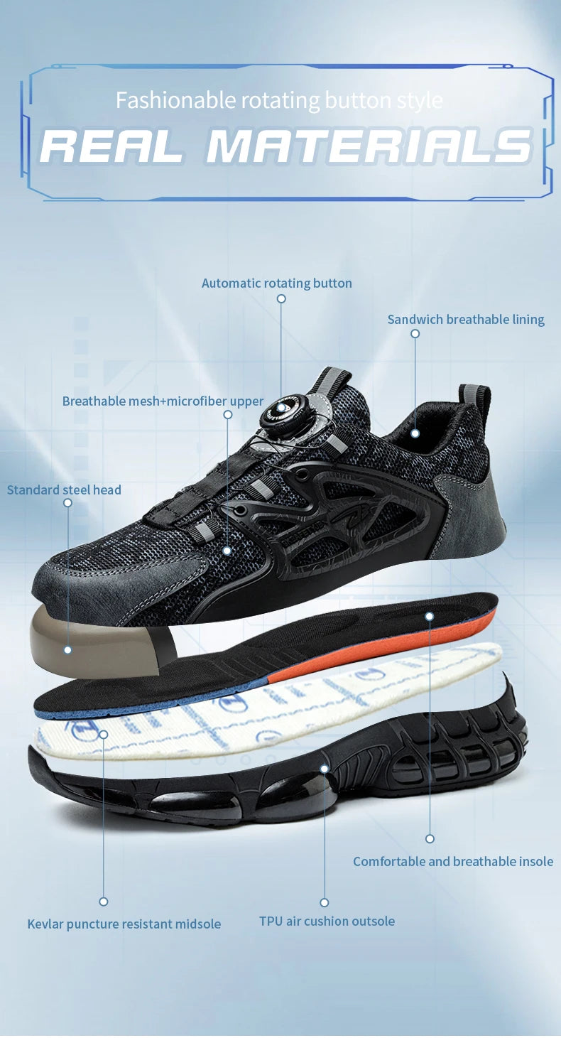 Slack-stab-proof work shoes
