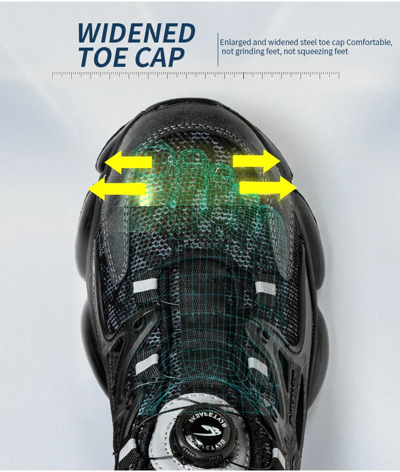 Slack-stab-proof work shoes