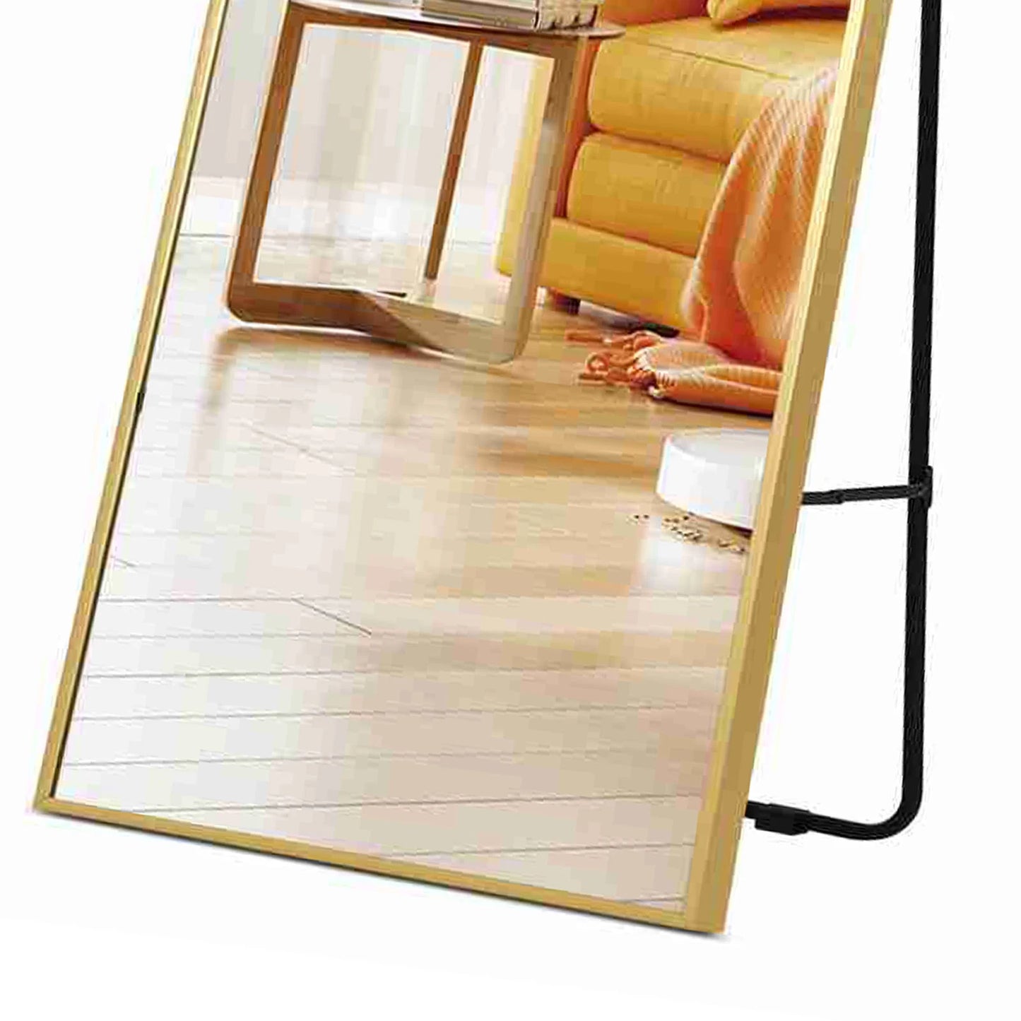 Arched Full Length Mirror 59x16in Aluminum Frame Full Body Mirror