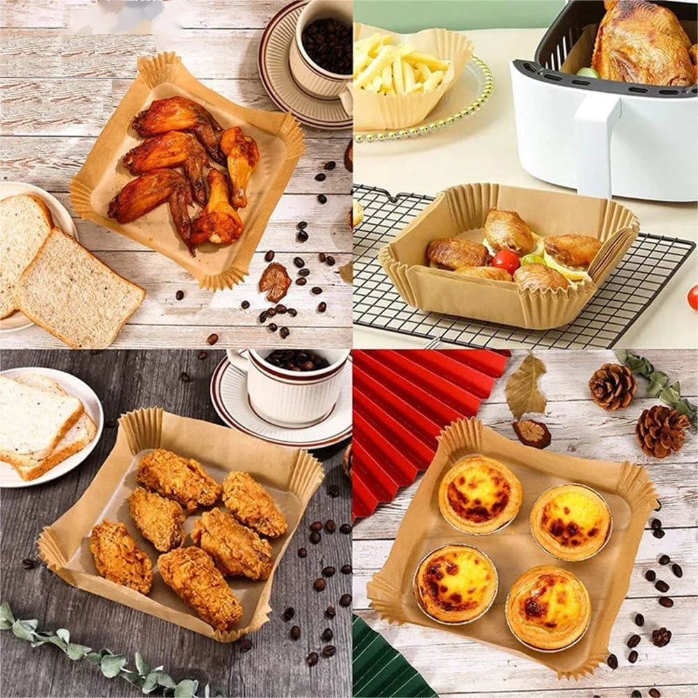 50/100PCS Disposable Air Fryer Paper Liners