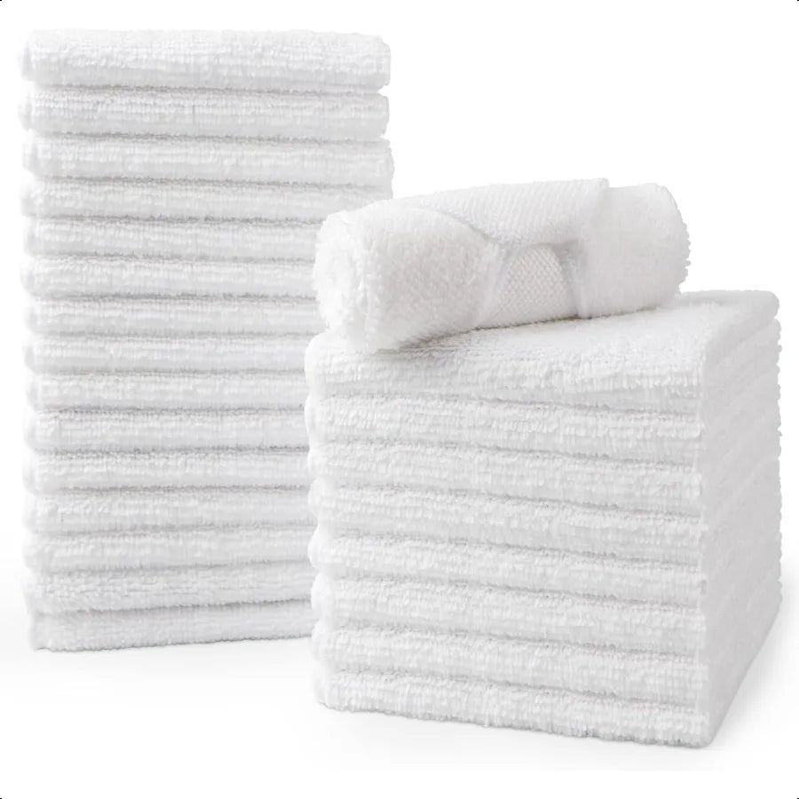 Washcloths Towel Pack of 24 12" x 12" Highly Absorbent and Soft
Face & ,Towels Wash Cloths for Bathroom, Gym,, Hotel Spa Fast Dry