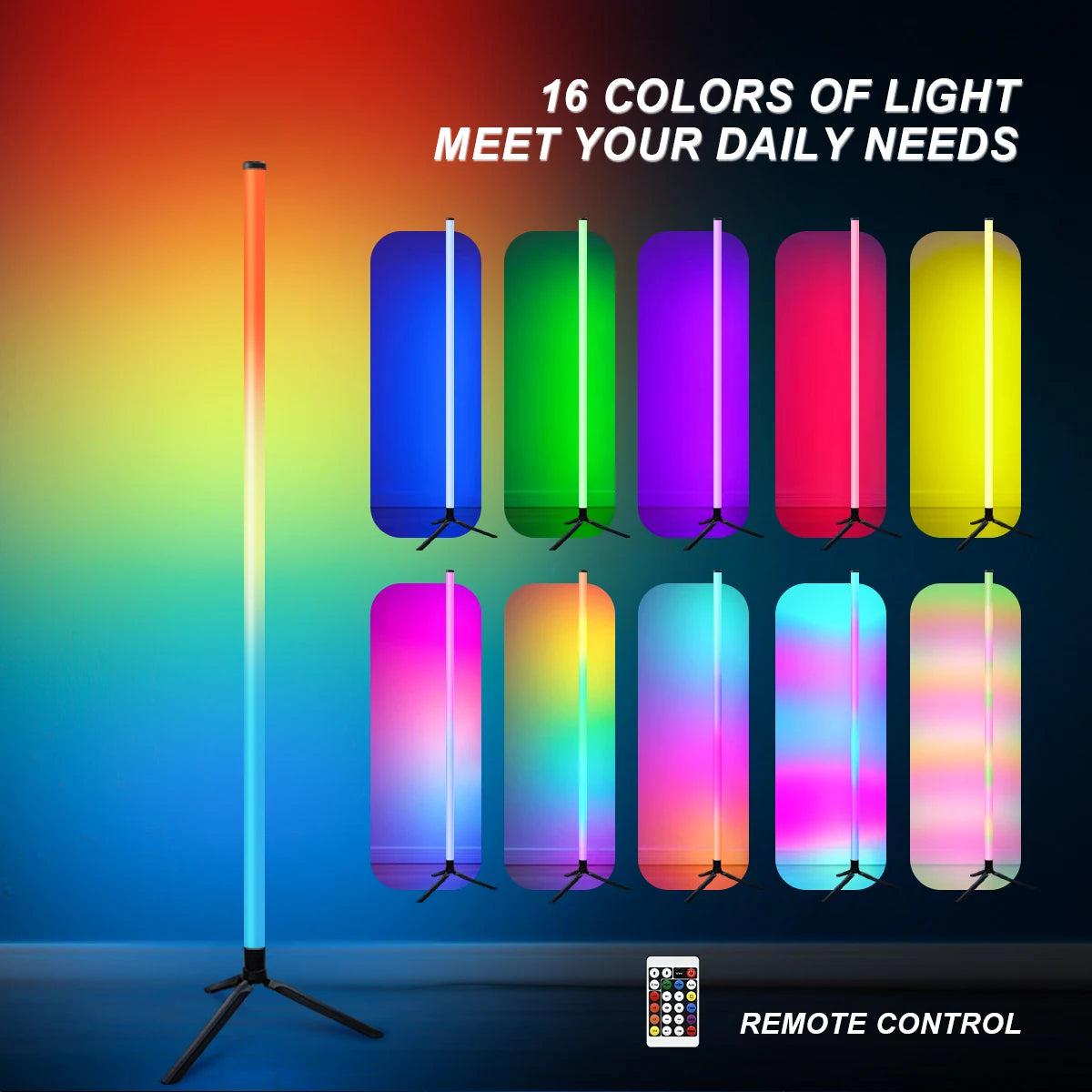 RGB floor lamp, music synchronization and random color