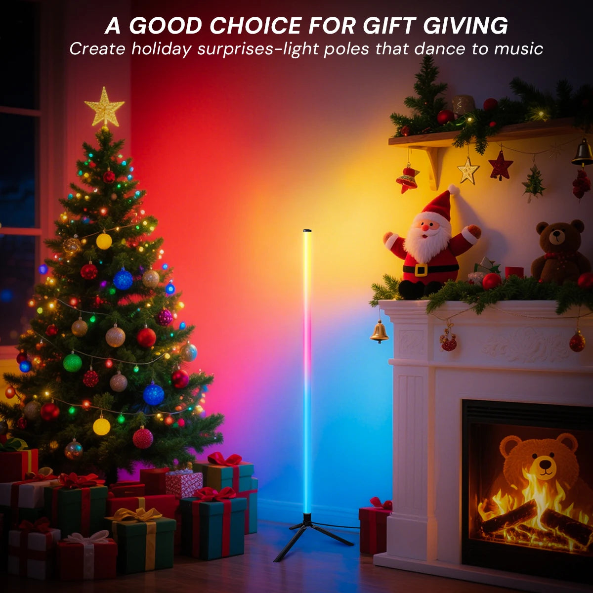 RGB floor lamp, music synchronization and random color