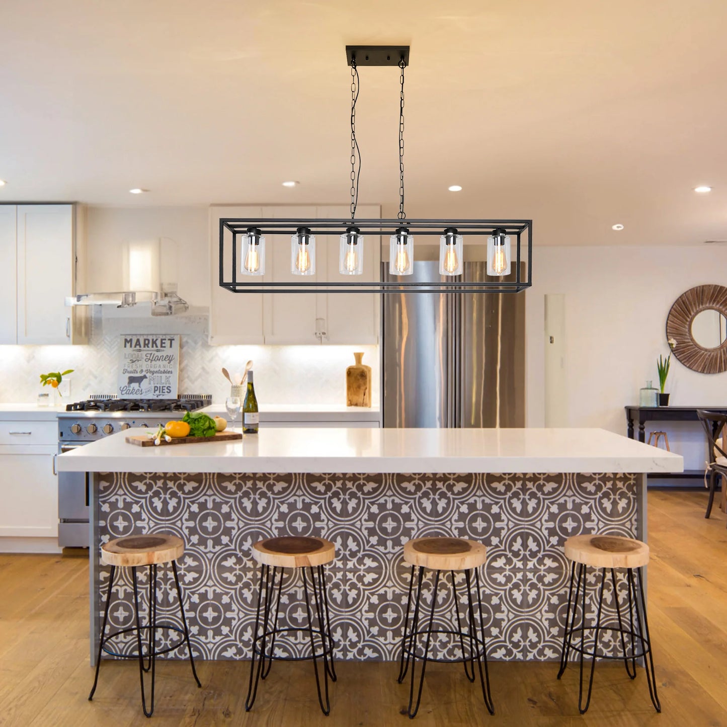 6 Light Cage Chandeliers