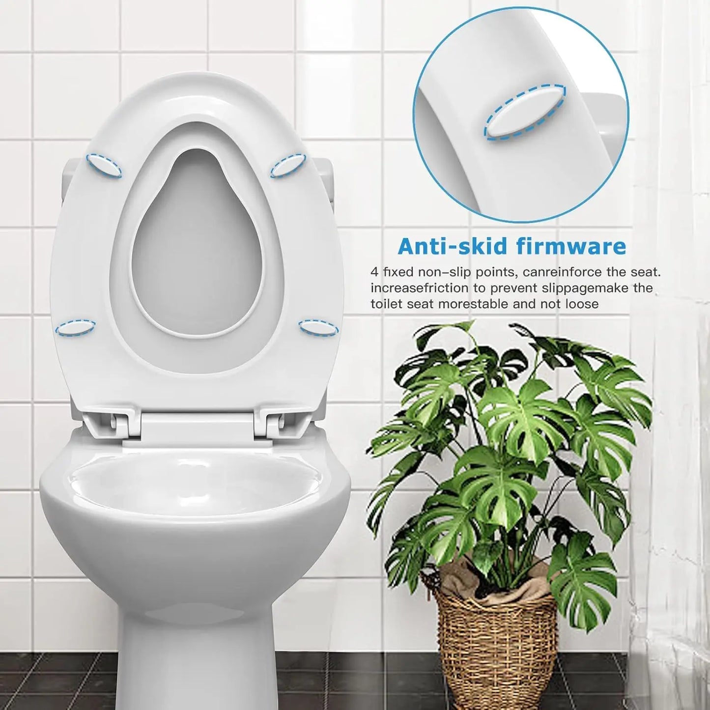 Adult Toilet Seat, Includes Potty Training Attachment